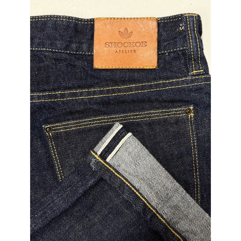 Shockoe Atelier Standard Selvedge Denim Jean Men's 30 Dark Wash Button Fly USA
